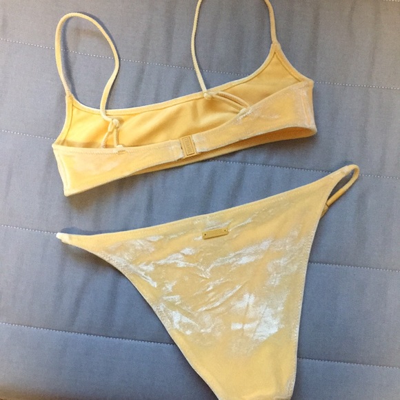 SOLD Triangl Rochelle Yellow Velvet Bikini - Picture 4 of 4